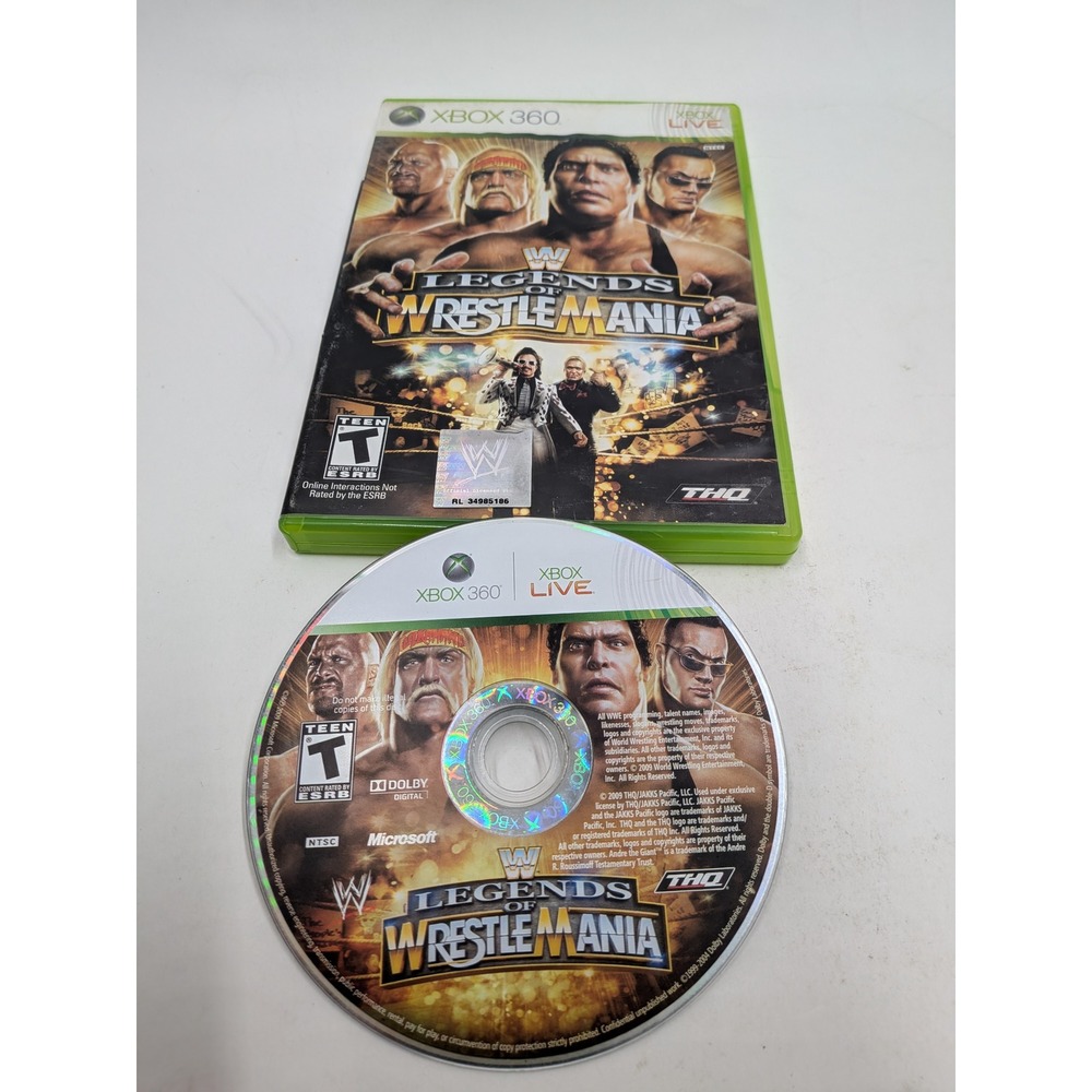 WWE Legends of WrestleMania Xbox 360 Game Hulk Hogan Andre The Giant THQ 2009